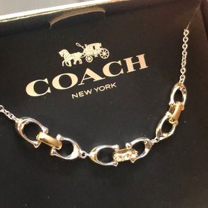 NWOT Coach Necklace, Silver & Gold!